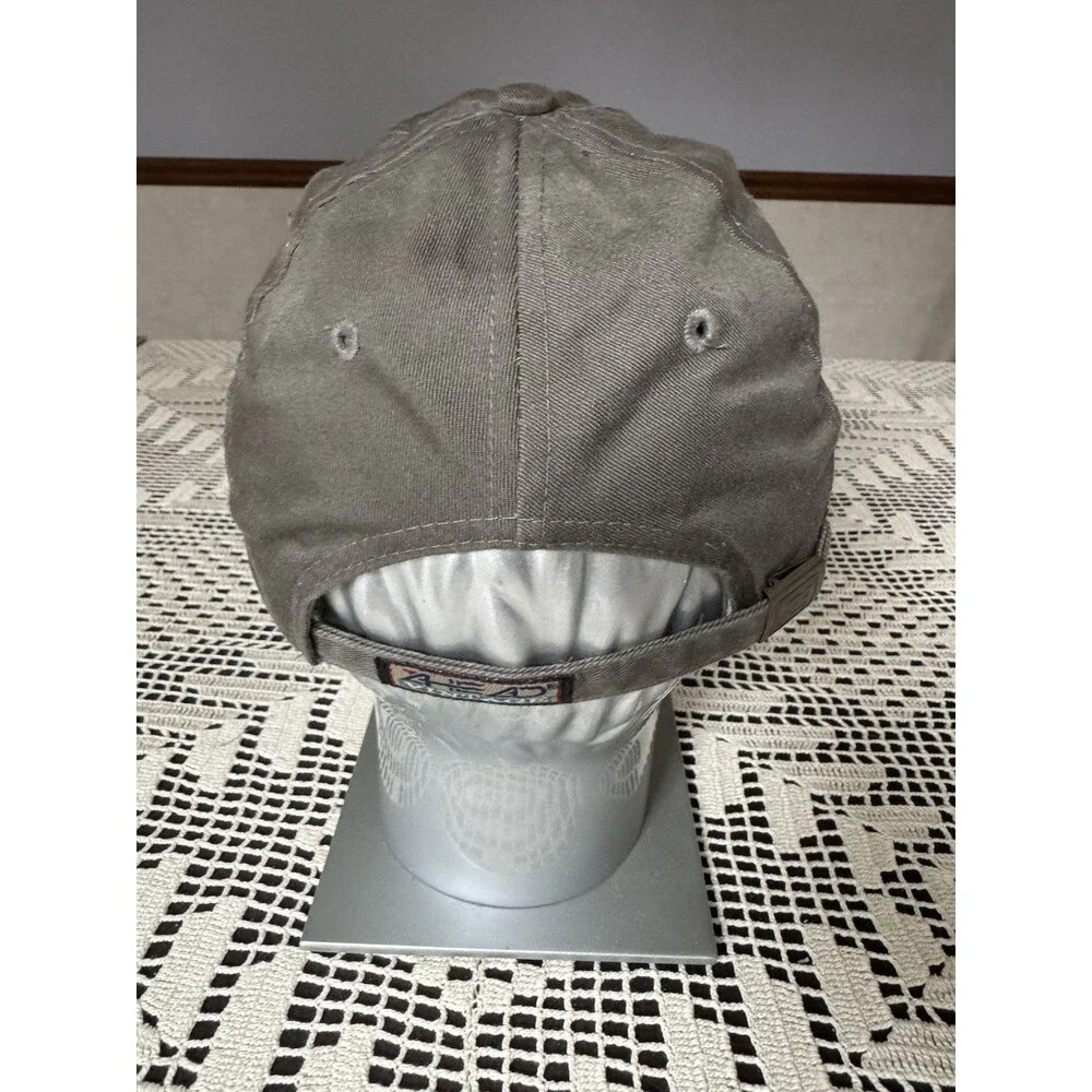 Head Vintage Cap Longaberger Baseball Hat Olive Green‎ Adult With American Flag